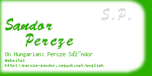 sandor percze business card